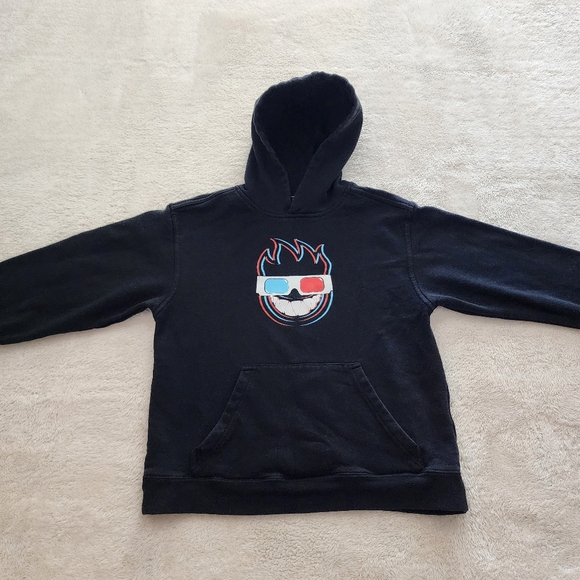 Spitfire Bighead 3D Glasses Hoodie, Kids' Size Medium - Black - Picture 1 of 10
